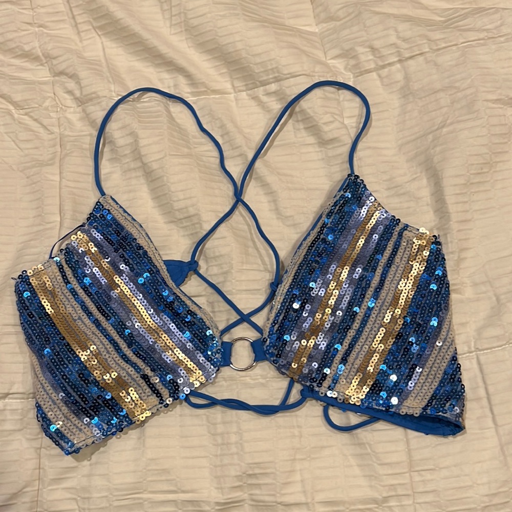 Princess Polly sequin tie top